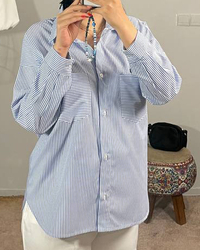شومیز راه راه  زنانه کد(7150)