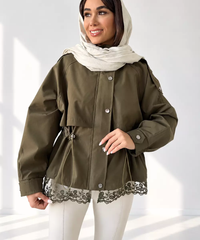 ترنچ کت بارونی آستردار زنانه ردا کد BA010
