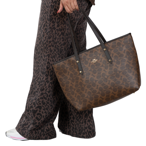 خرید کیف زنانه توت بگ کوچ  های کپی Coach Tote Bag روزمره قهوه ای  شیک جادار 