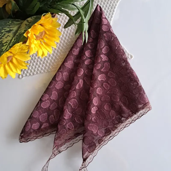 خرید مینی اسکارف گیپور چهار گوش طرح سنگی ابعاد 70 در 70 سانتی متر 