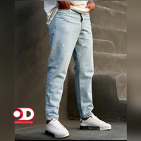 خرید شلوار بوی فرند آبی یخی مردانه cod 54321 