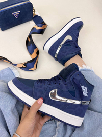 کتونی ونس زنانه نیو ایر جردن وان پانتر 💙 نایک NIKE AIR JORDAN Panter کد 1749دختر طهرونی