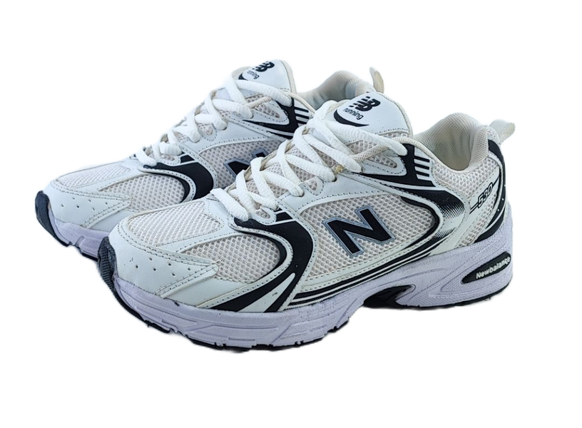 کفش اسپرت زنانه و پسرانه مدل نیوبالانس 530 new balance سفید مشکی