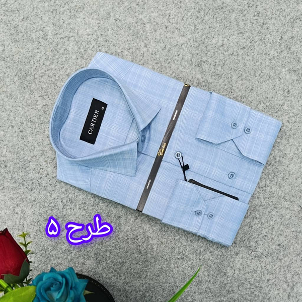 پیراهن مردانه طرحدار استین بلند سایز M تا 2XL | پیراهن کلاسیک مردانه طرحدار در 5 طرح | پیراهن مردانه رسمی طرحدار BB1