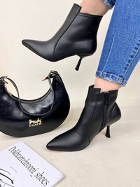 نیم بوت پاشنه دار زنانه کلاسیک زارا ZARA کد 1753 دختر طهرونی
