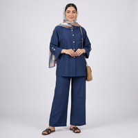 ست مانتو و شلوار زنانه جیب دار بابوس درسا کد 35