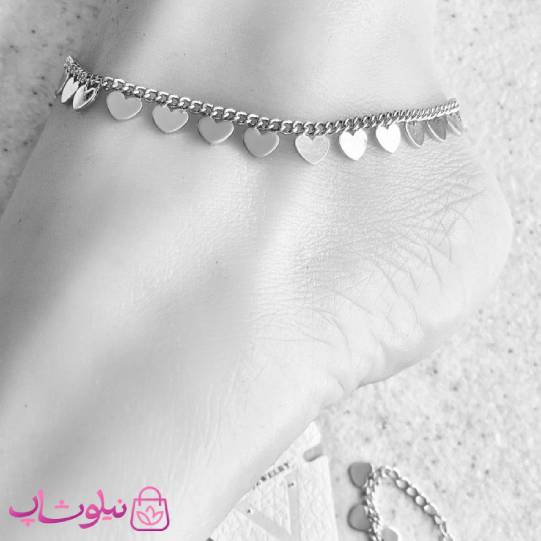خرید  پابند زنانه YSX آویزهای قلب نقره ای رنگ 