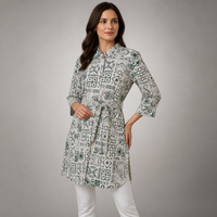 مانتو زنانه لینن گندم کد 83