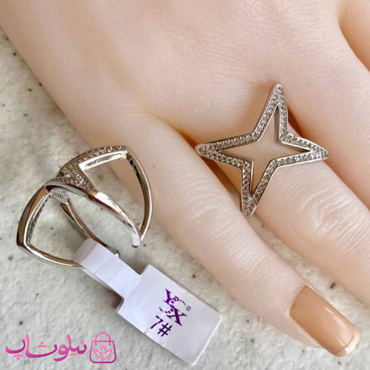 خرید  انگشتر دخترانه YSX مدل ستاره نقره ای 