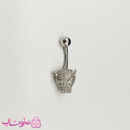خرید  پیرسینگ ناف استیل مدل ببر tiger 