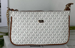 کیف دخترانه دوشی  مایکل کورس چرم سفید Michael Kors