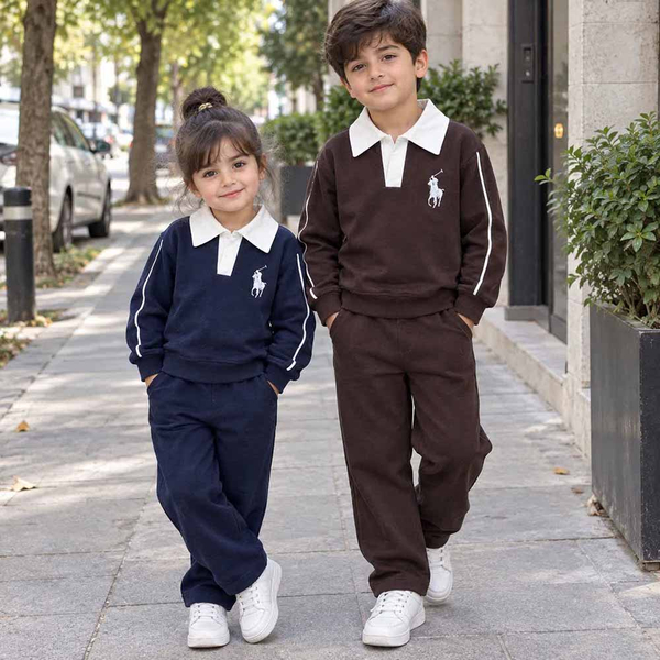 بلوز یقه دار و شلوار بچگانه اسپورت