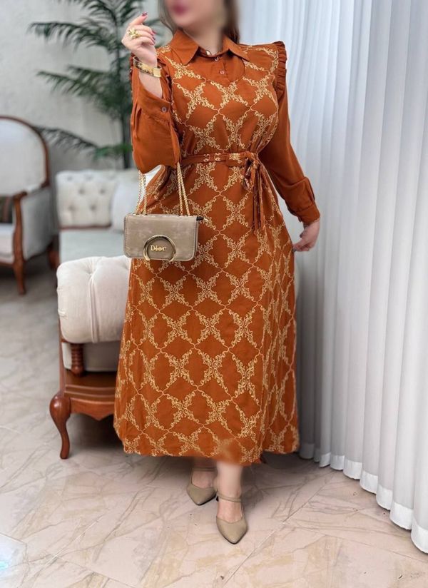 پیراهن طلاکوب پروانه کد 50207