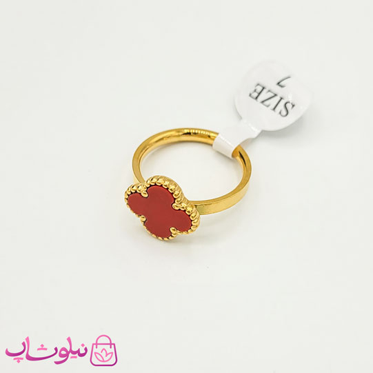 خرید  انگشتر دخترانه طرح ونکلیف قرمز 