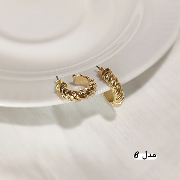 گوشواره های حلقه ای طلایی