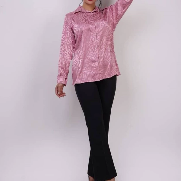 شومیز زنانه ساتن طرح دار