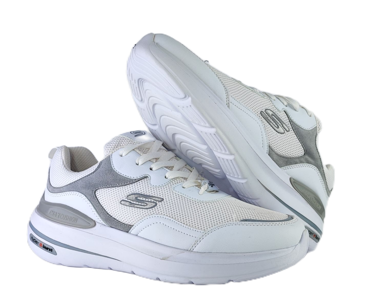 کفش اسپرت و روزمره مردانه برند اسکچرز Skechers مدل مکس سفید کد 168