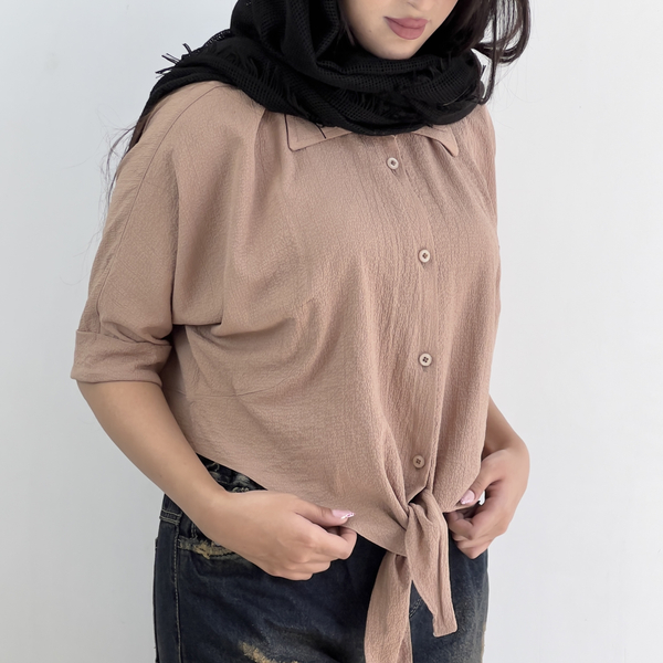 شومیز باکسی گره ای