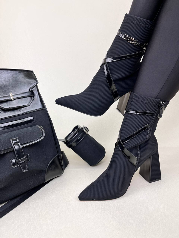 نیم بوت پاشنه دار زنانه کبریتی بغل رکابدار زارا ZARA کد : 1699 دختر طهرونی کد 681