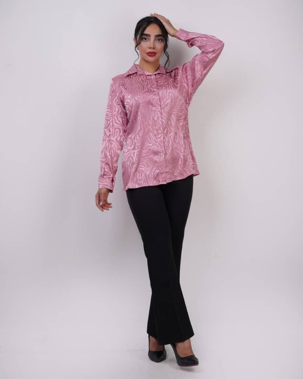 شومیز زنانه ساتن طرح دار