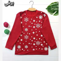 بلوز زنانه یقه گرد طرح دار جنس دورس مناسب سایز 36 تا 44