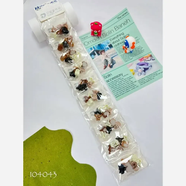 پک 6 عددی گیره مو دخترانه طرح پاپیونی وارداتی