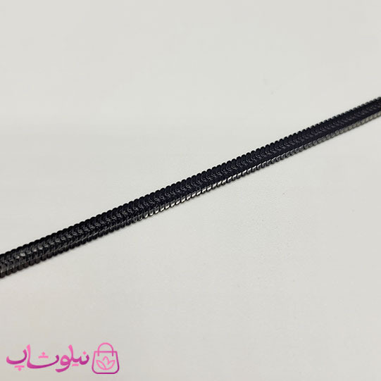 پابند زنانه مدل هرینگبون مشکی استیل 4 میل کد 891