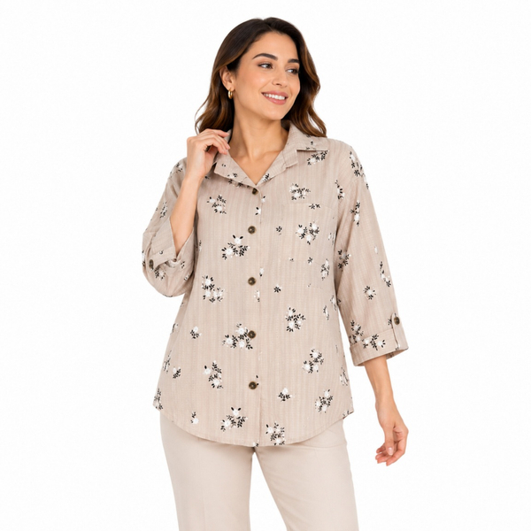 شومیز زنانه گل گچی شکوفه کد 254