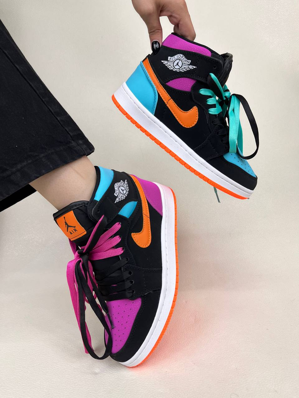 کتونی ونس ساقدار زنانه نایک جردن وان هالویین NIKE JORDAN 1 Halloween کد 912 دختر طهرونی