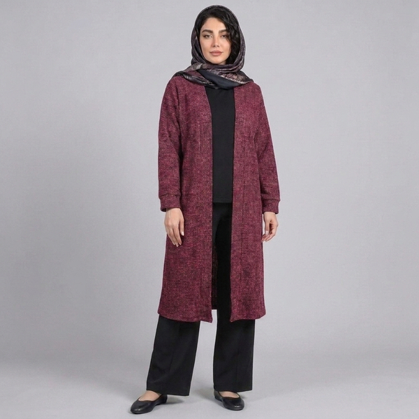 مانتو زنانه موهر بیسکویتی پاییزی کد 85