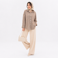 شومیز زنانه نخ کتان نگین دار وارداتی