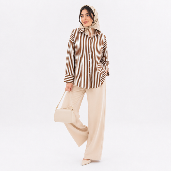 شومیز زنانه نخ کتان نگین دار وارداتی