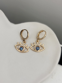 گوشواره چشم نظر حلقه ای آویز