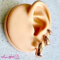 پک گوشواره زنانه ژوپینگ مدل حلقه ای طرح طلا (سه جفت) کد 6991