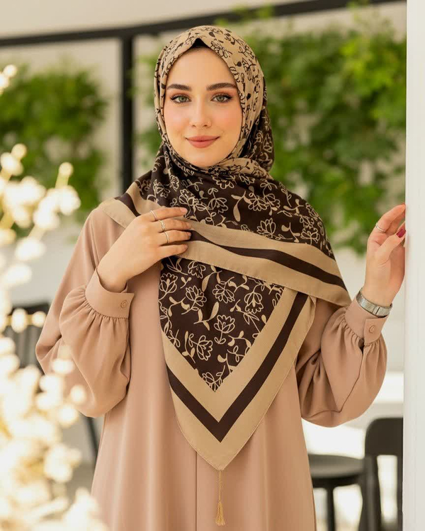 روسری نخی قواره 110 سانتیمتر
