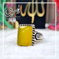 خرید انگشتر نقره مردانه طرح حافظ با نگین شرف الشمس