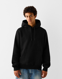 خرید هودی مشکی Bershka 