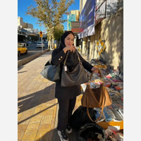 کیف زنانه بزرگ لش ترند مشکی جادار