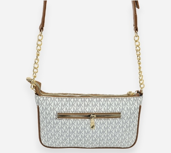 کیف دخترانه دوشی  مایکل کورس چرم سفید Michael Kors
