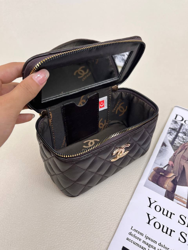 کیف زنانه باکسی دوختی آینه دار شنل  CHANEL کد 1670