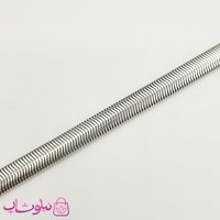 گردنبند/ دستبند/ پابند هرینگبون نرم نقره ای ضخامت 7 میل