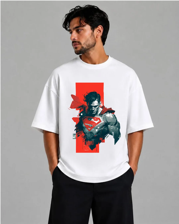 تیشرت باکسی طرح سوپرمن | استایل Dark Superhero Art