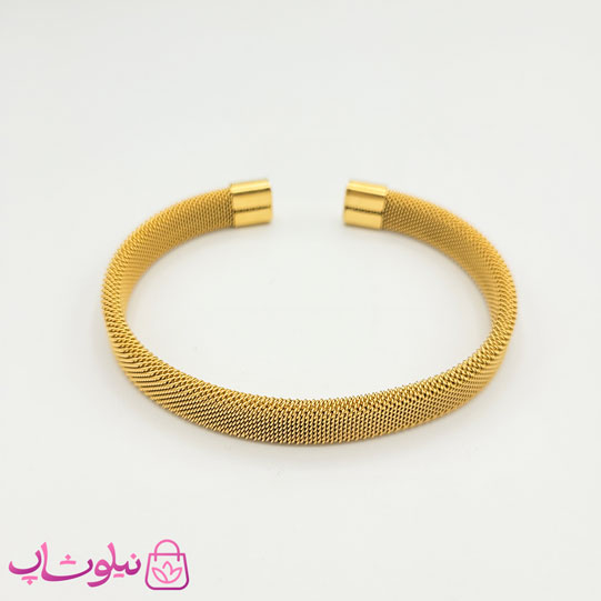 خرید دستبند حصیری مردانه زنانه استیل طلایی