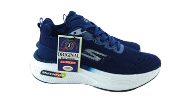 کفش اسپرت و رانینگ زنانه و پسرانه تمام وارداتی برند اسکچرز Skechers مدل مایا سرمه‌ای