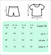 ست نیوبورن اسپرت نوزادی طرح تدی و جوجه (6 ماه تا 18 ماه)