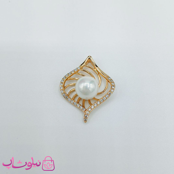 خرید  پلاک زنانه ژوپینگ طرح مروارید سفید 