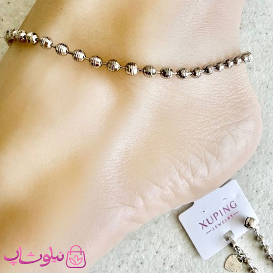 خرید  پابند زنانه ژوپینگ مدل آلبرنادو نقره ای رنگ 