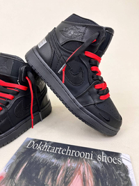کتونی ساقدار زنانه نایکی جردن وان نیو بلک 1 NIKE AIR JORDAN کد 912 دختر طهرونی