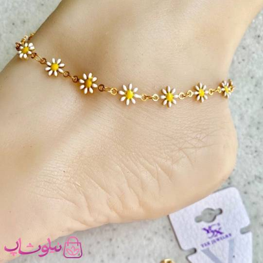 خرید پابند زنانه YSX با طرح گل بابونه سفید زرد
