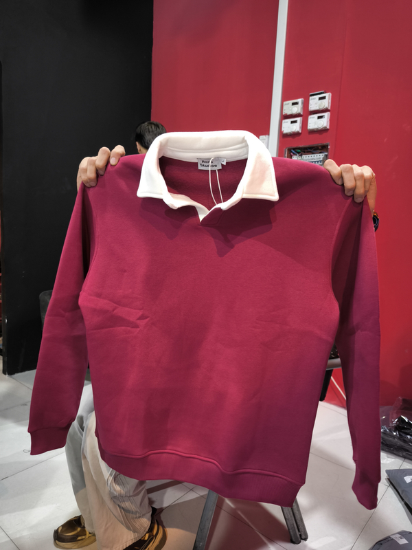 یقه شکاری زرشکی مردانه سه نخ با کیفیت استثنایی کد Y458/ اورجینال دیلم | دورس یقه شکاری زرشکی مردانه سه نخ با کیفیت استثنایی کد Y458/ اورجینال دیلم کد 9561